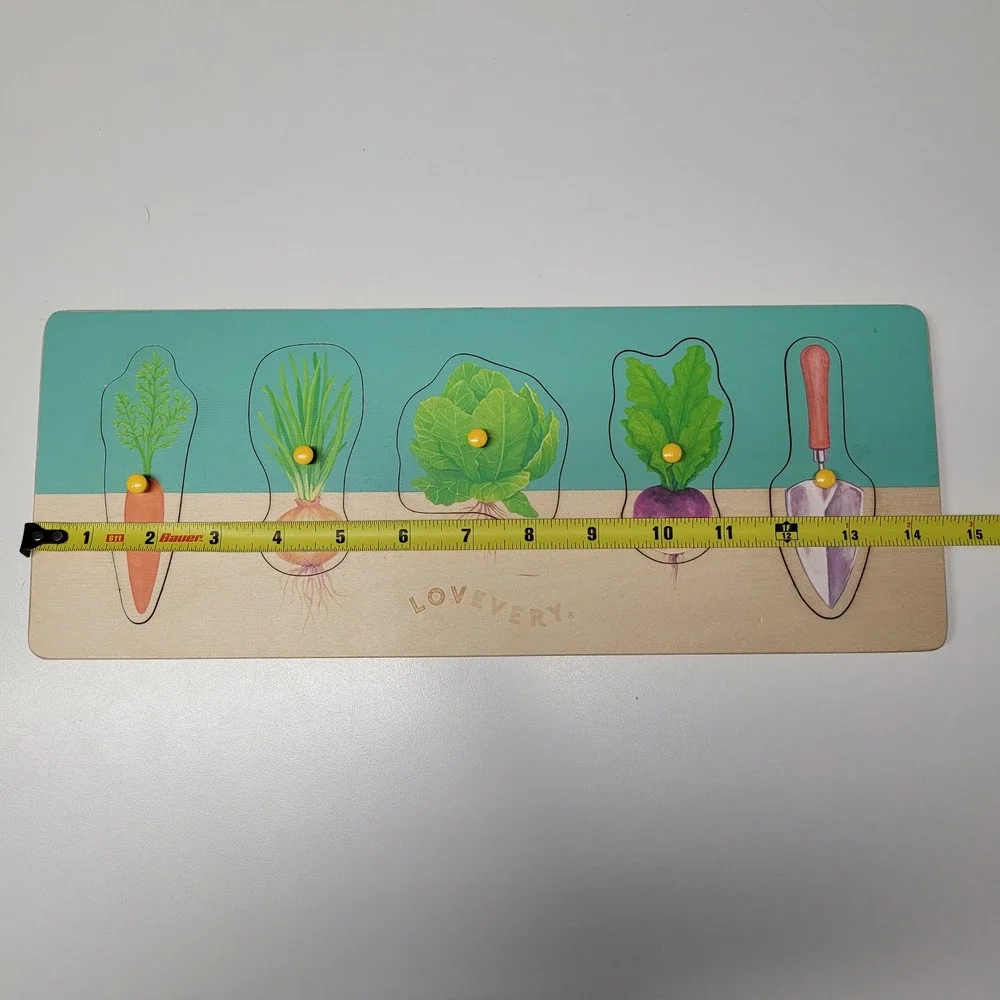 Lovevery Wooden Vegetable Garden Puzzle Board Educational‎ Toy